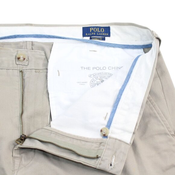Polo Ralph Lauren Mens Sz 32X29 Stretch Classic Fit Flat Chino Light Tan Pants - Picture 8 of 16